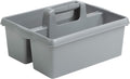 Wham Large Plastic Kitchen Cleaning Carry Tray Caddy Tidy Tote Organiser with Handle - Silver, 5 liters