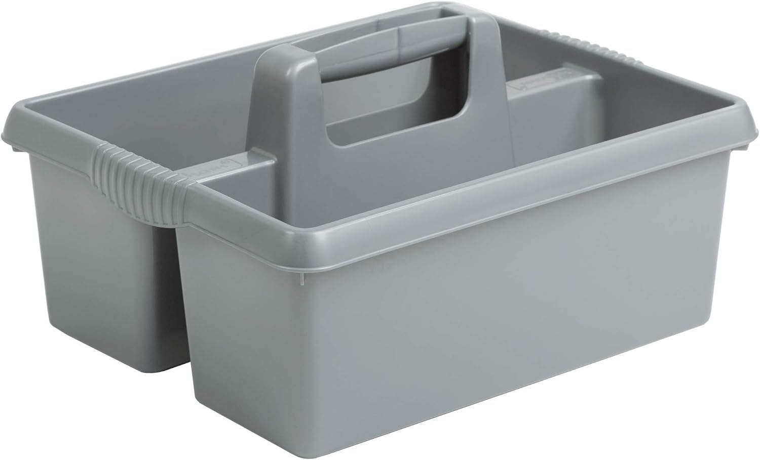 Wham Large Plastic Kitchen Cleaning Carry Tray Caddy Tidy Tote Organiser with Handle - Silver, 5 liters