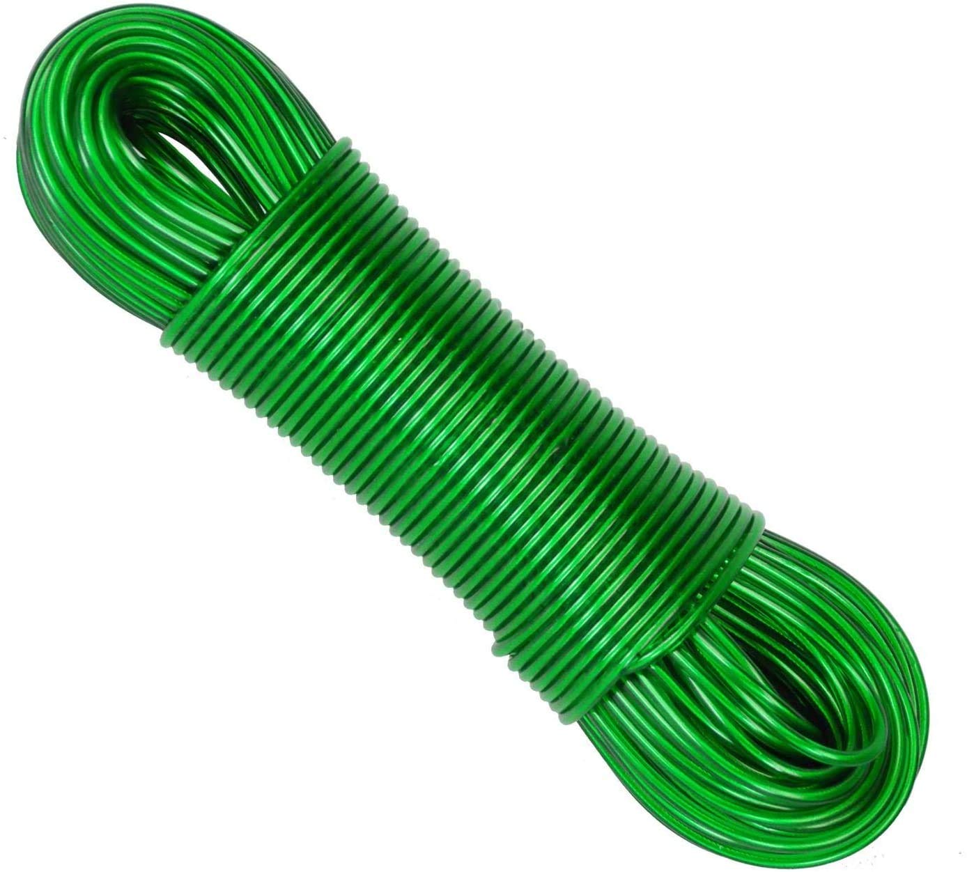 Ram® 50m Washing Line Rope Strong Steel Core Laundry Clothes Lines - Rot, Mould & Weather Resistant Thick Strong Plastic PVC Cover Garden Outdoor