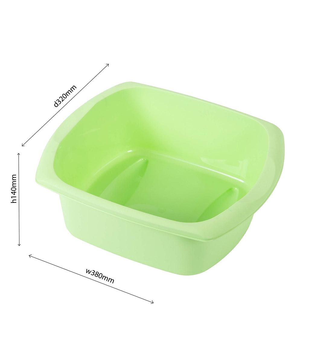 Addis Rectangular Washing up Bowl, Metallic, Large, 9.5 Litre
