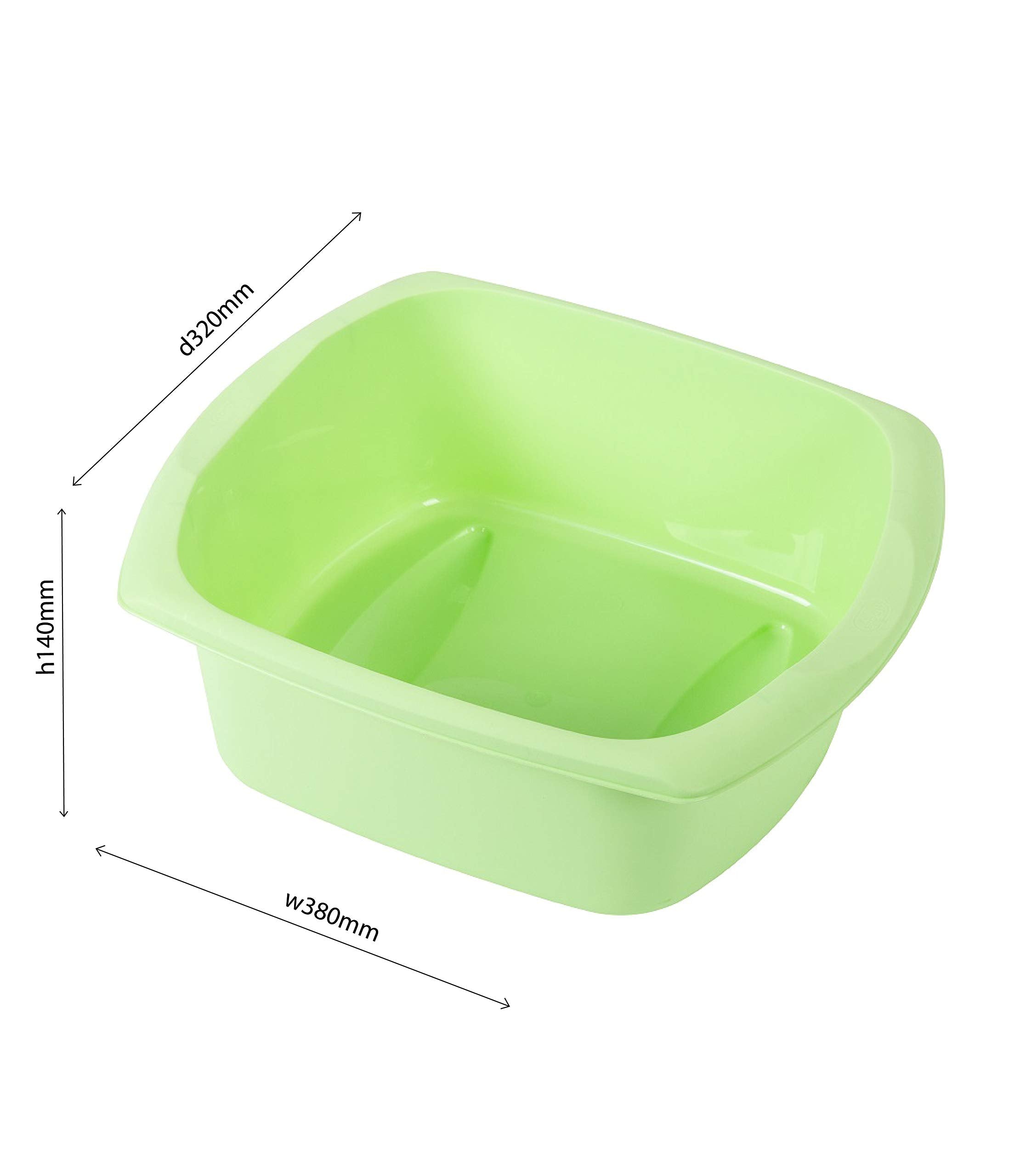 Addis Rectangular Washing up Bowl, Metallic, Large, 9.5 Litre