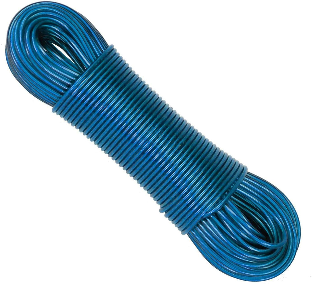 Ram® 50m Washing Line Rope Strong Steel Core Laundry Clothes Lines - Rot, Mould & Weather Resistant Thick Strong Plastic PVC Cover Garden Outdoor