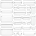 KITCHEN MONSTER 25 Pack Clear Drawer Organiser Set, 4 Size PET Storage Trays with Anti Slip Design, Stackable Drawer Dividers for Makeup, Bathroom, Kitchen and Office